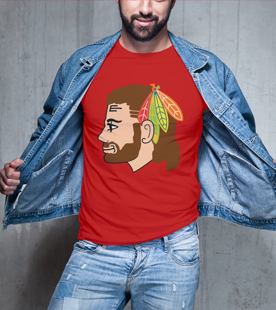 Chicago Blackhawks Tribute Red Feather Symbol T-Shirt