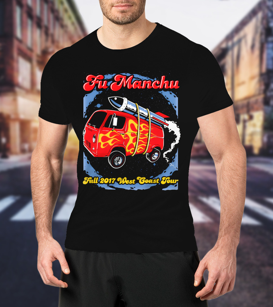 Fu Manchu Fall 2017 West Coast Tour Rocket Van T-Shirt