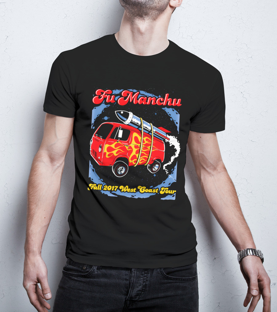 Fu Manchu Fall 2017 West Coast Tour Rocket Van T-Shirt