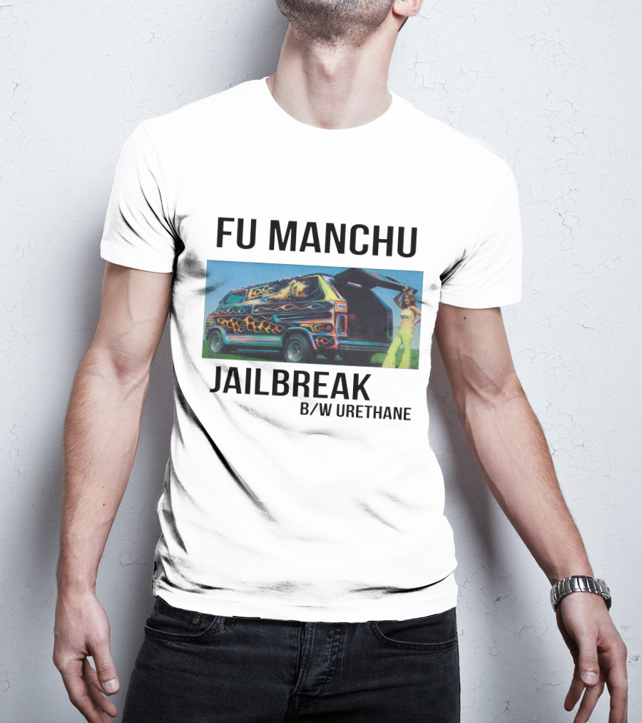 Fu Manchu Jailbreak B/W Urethane Van Art T-Shirt