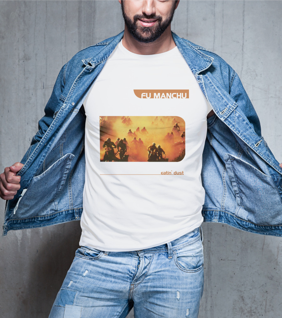 Fu Manchu Eatin' Dust Moto Riders In Desert Haze T-Shirt