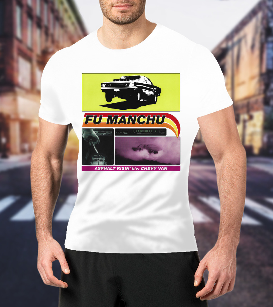 Fu Manchu Asphalt Risin' B/W Chevy Van T-Shirt