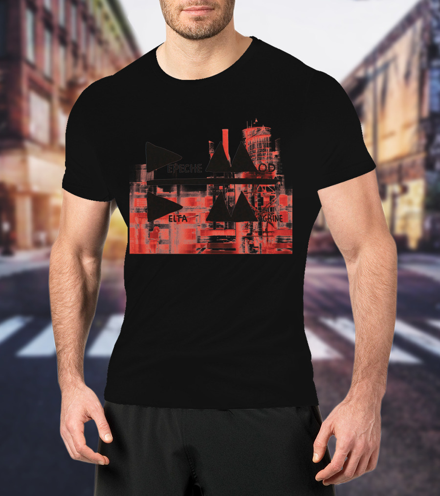 Depeche Mode Delta Machine Industrial Red Triangles T-Shirt