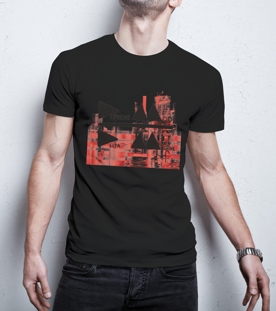 Depeche Mode Delta Machine Industrial Red Triangles T-Shirt