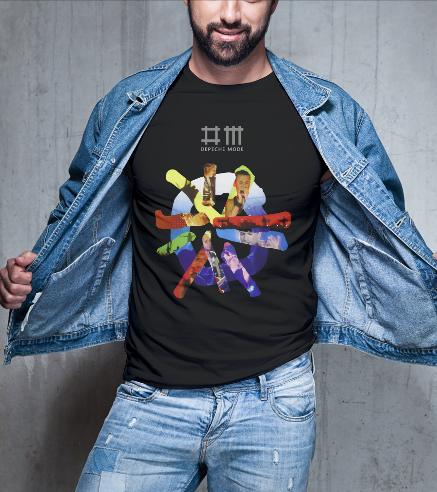 Depeche Mode Colorful Band Silhouette Collage T-Shirt