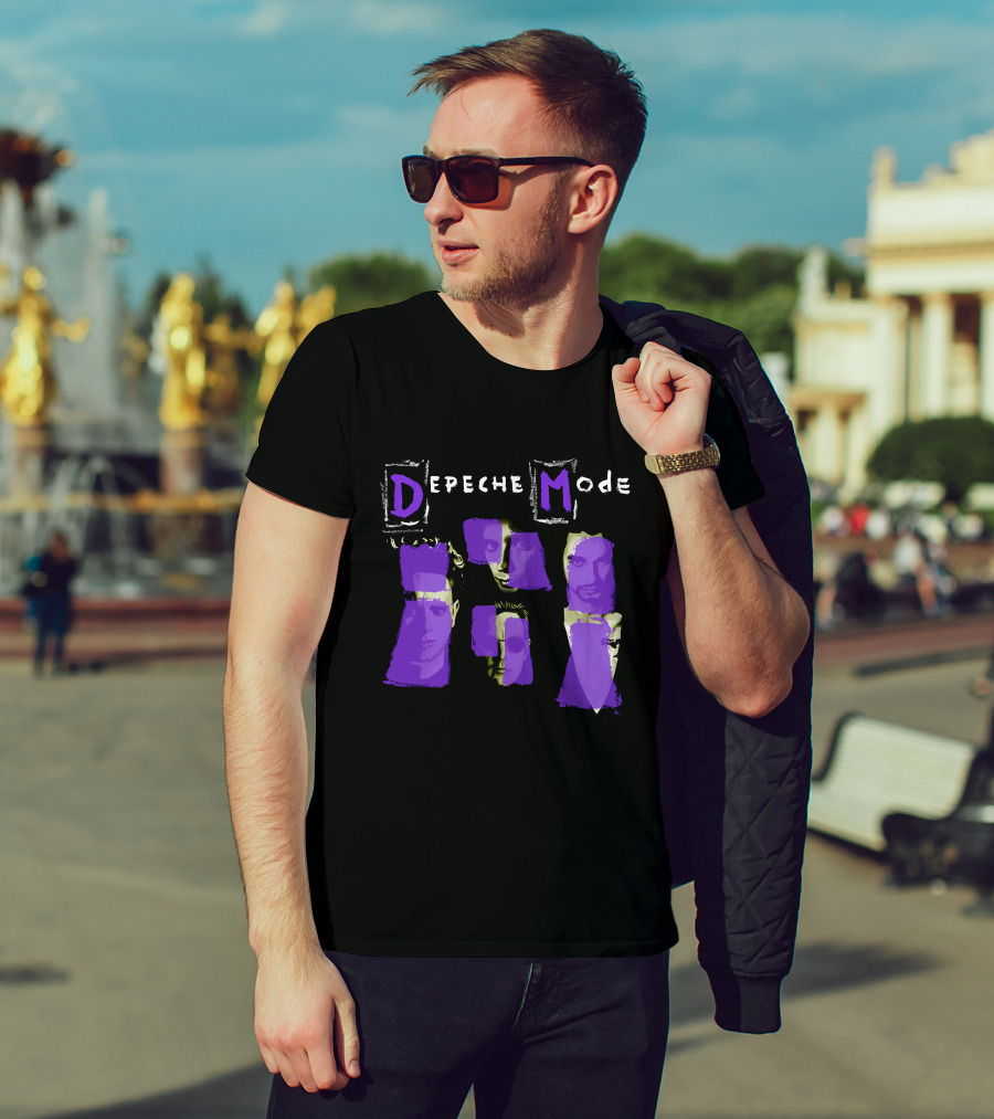 Depeche Mode Purple Faces Collage T-Shirt