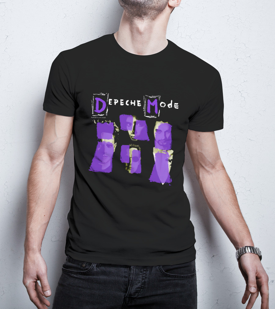 Depeche Mode Purple Faces Collage T-Shirt