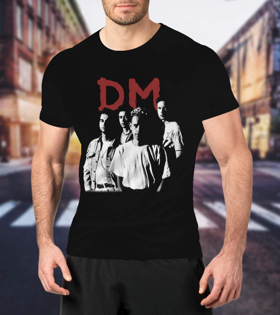 Dm Depeche Mode 11 Band Members Black And White T-Shirt
