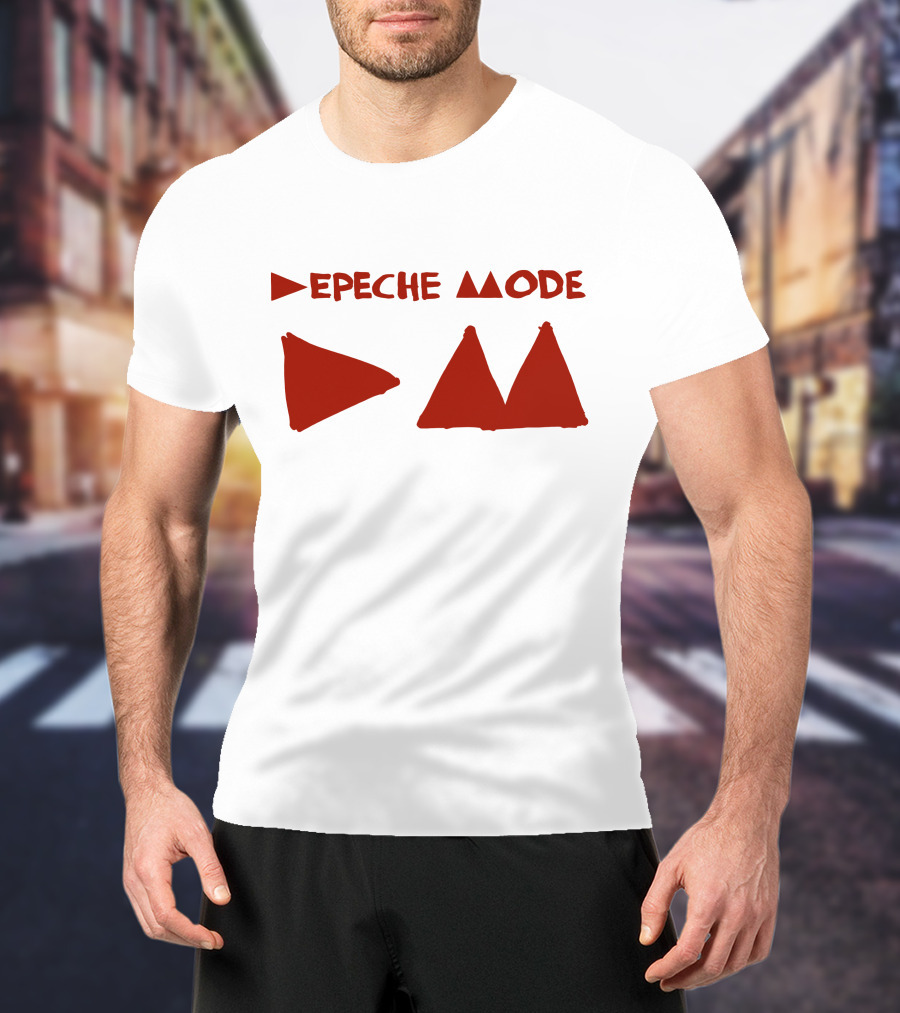 Depeche Mode Triangle Symbol Red Theme T-Shirt