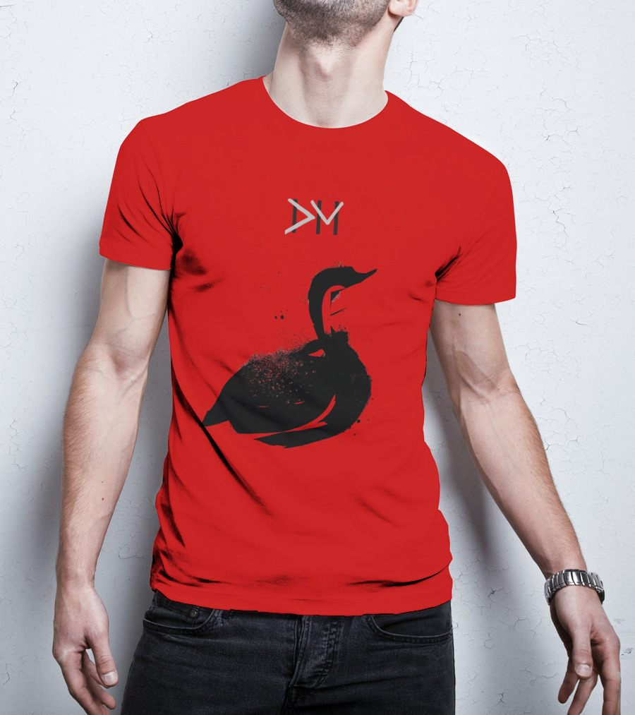 Dpm Swan Graphic On Red T-Shirt