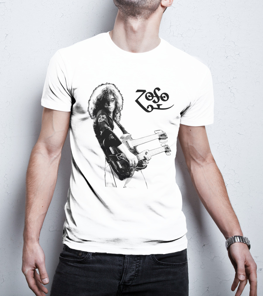 Zoso Lzp Double Neck Guitar T-Shirt