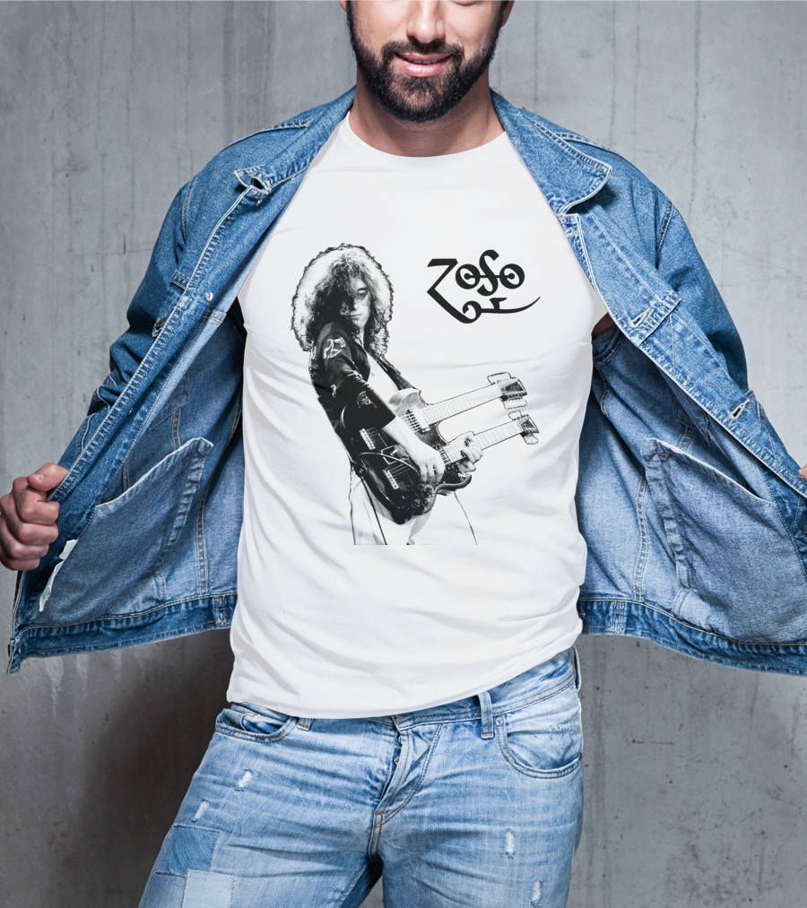 Zoso Lzp Double Neck Guitar T-Shirt