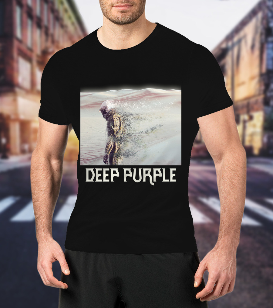 Deep Purple Sandstorm Soldier In Desert Scene T-Shirt