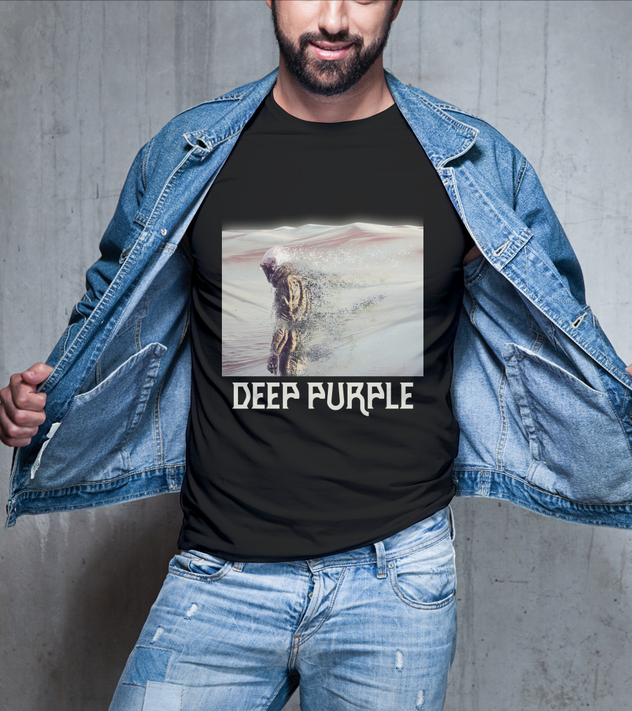 Deep Purple Sandstorm Soldier In Desert Scene T-Shirt