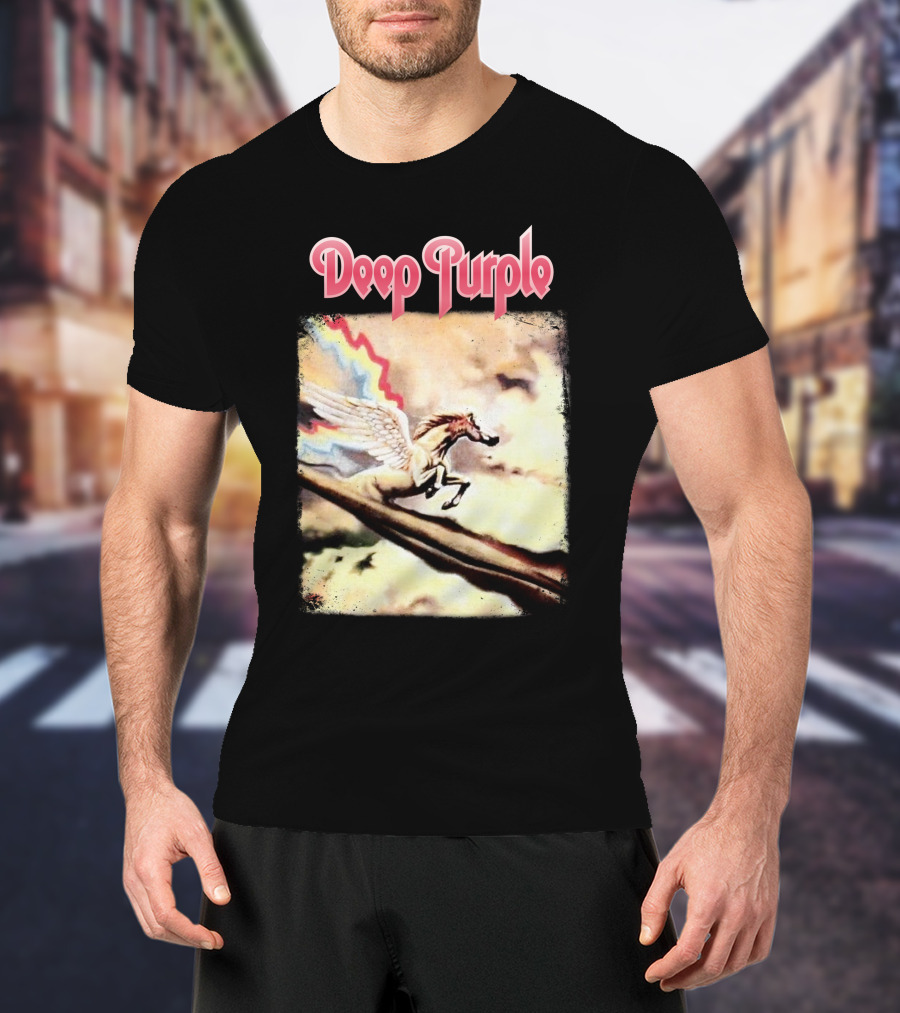 Deep Purple Flying Pegasus Art T-Shirt