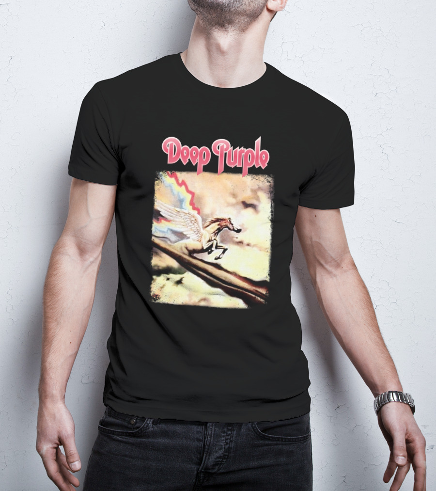 Deep Purple Flying Pegasus Art T-Shirt