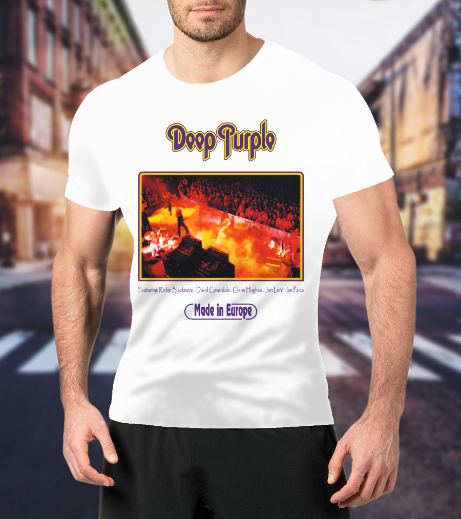 Deep Purple Made In Europe Featuring Richie Blackmore David Coverdale Glenn Hughes Jon Lord Ian Paice T-Shirt