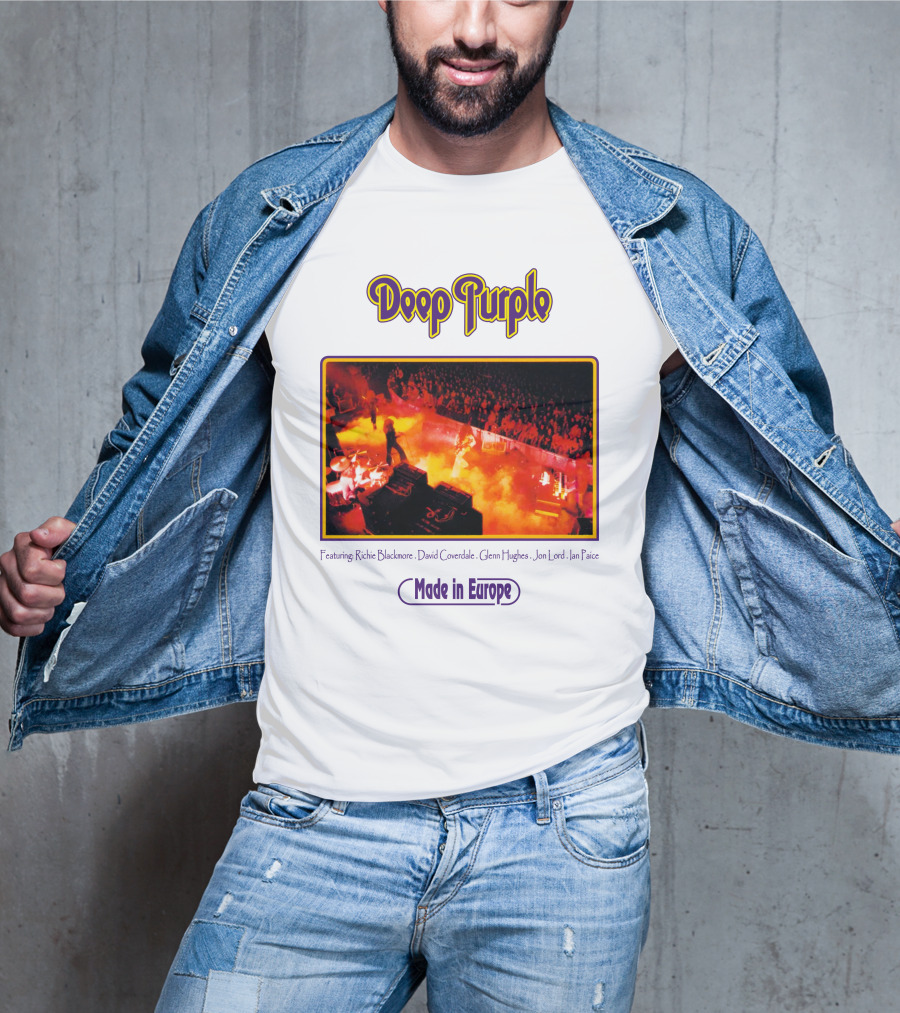 Deep Purple Made In Europe Featuring Richie Blackmore David Coverdale Glenn Hughes Jon Lord Ian Paice T-Shirt