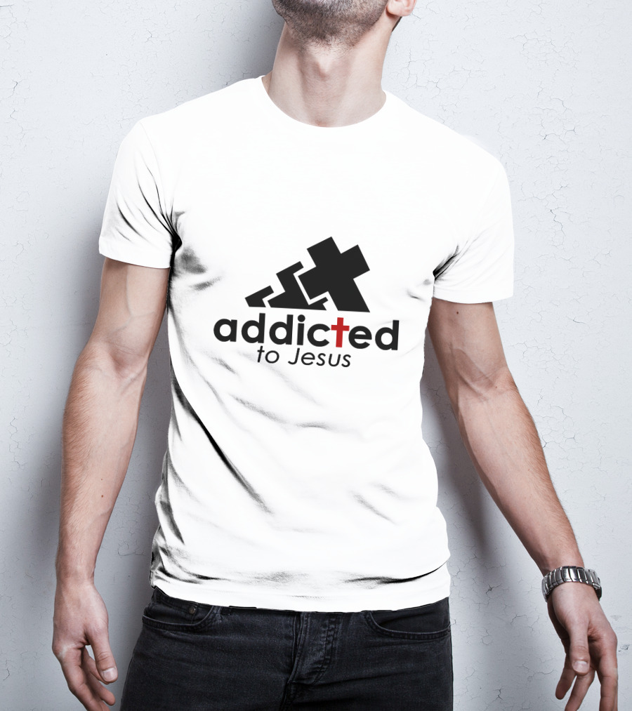 Addicted To Jesus Christian Faith Cross T-Shirt