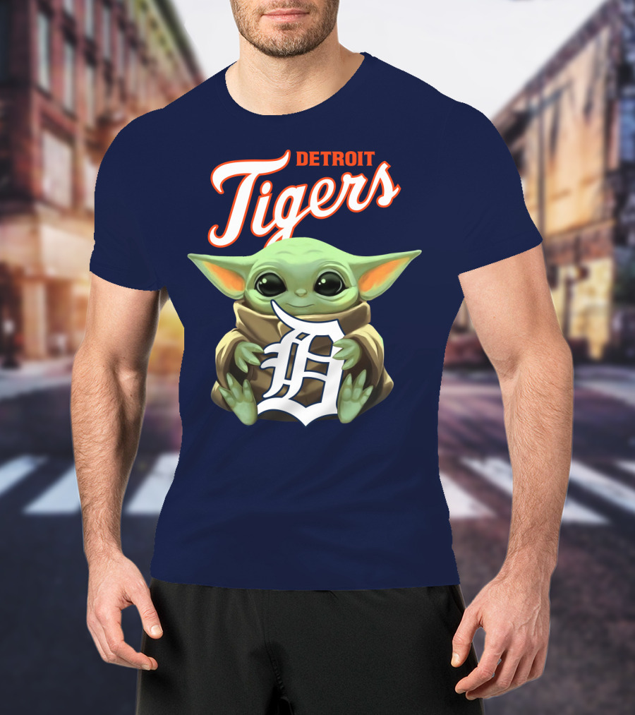 Detroit Tigers Baby Yoda T-Shirt