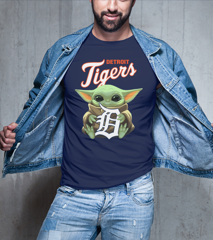 Detroit Tigers Baby Yoda T-Shirt