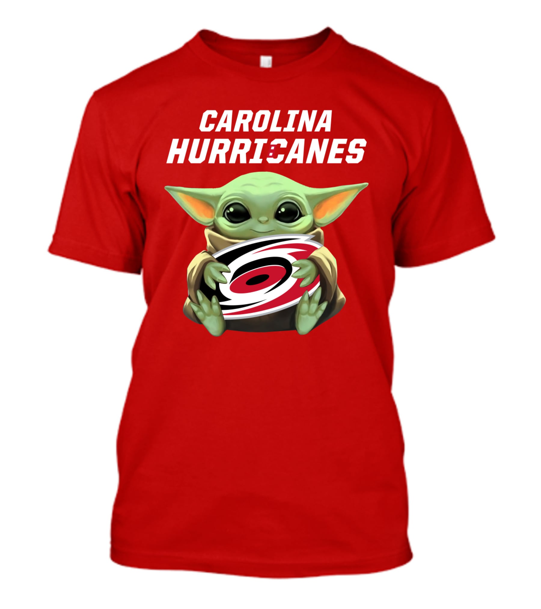 Carolina Hurricanes Baby Yoda Holding T-Shirt