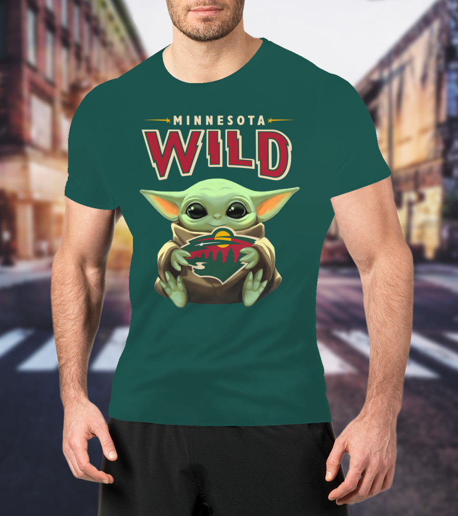 Minnesota Wild Baby Yoda T-Shirt