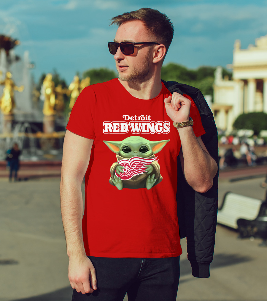 Detroit Red Wings Baby Yoda T-Shirt