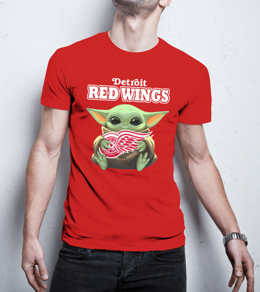 Detroit Red Wings Baby Yoda T-Shirt