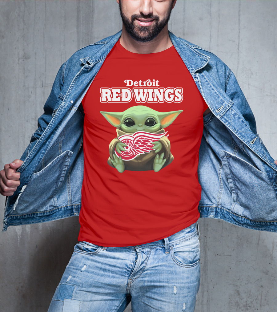 Detroit Red Wings Baby Yoda T-Shirt