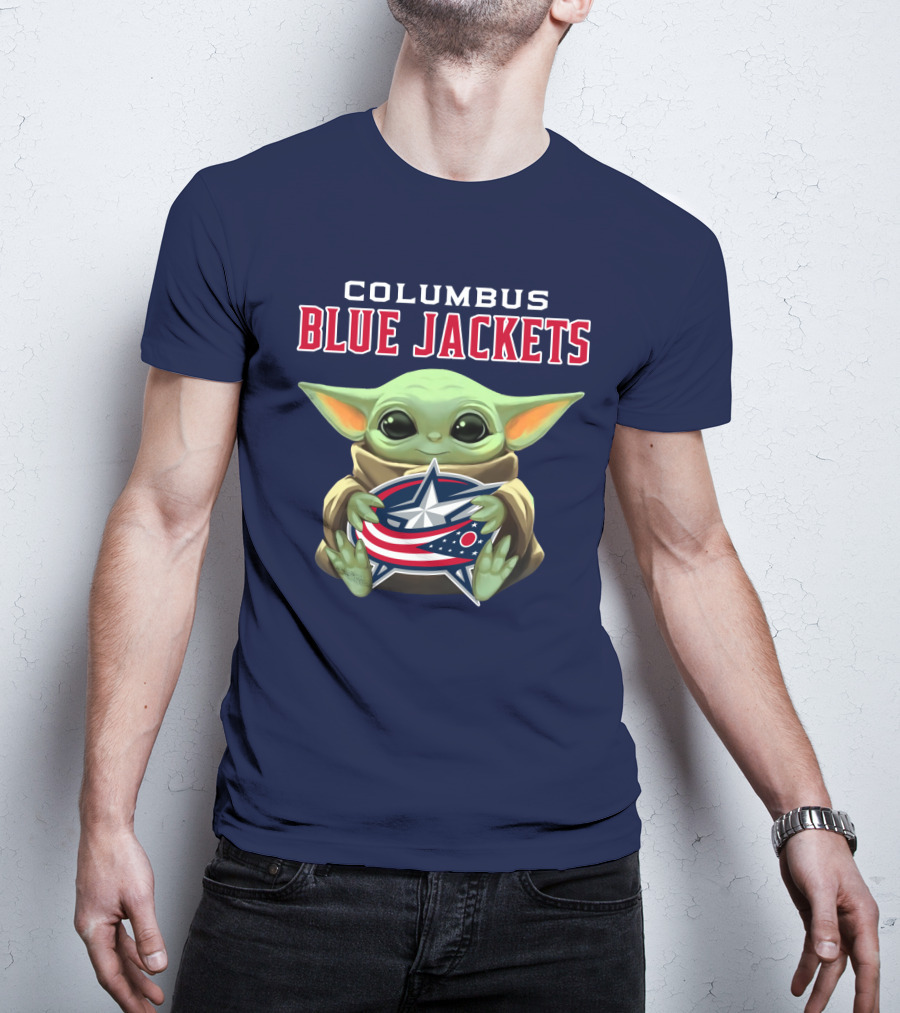 Columbus Blue Jackets Baby Yoda T-Shirt