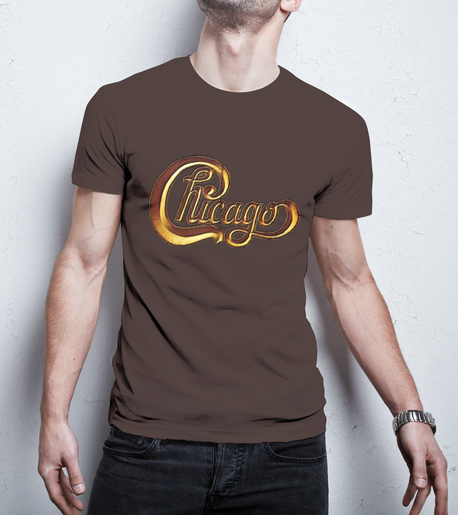 Chicago Band Script Gold T-Shirt