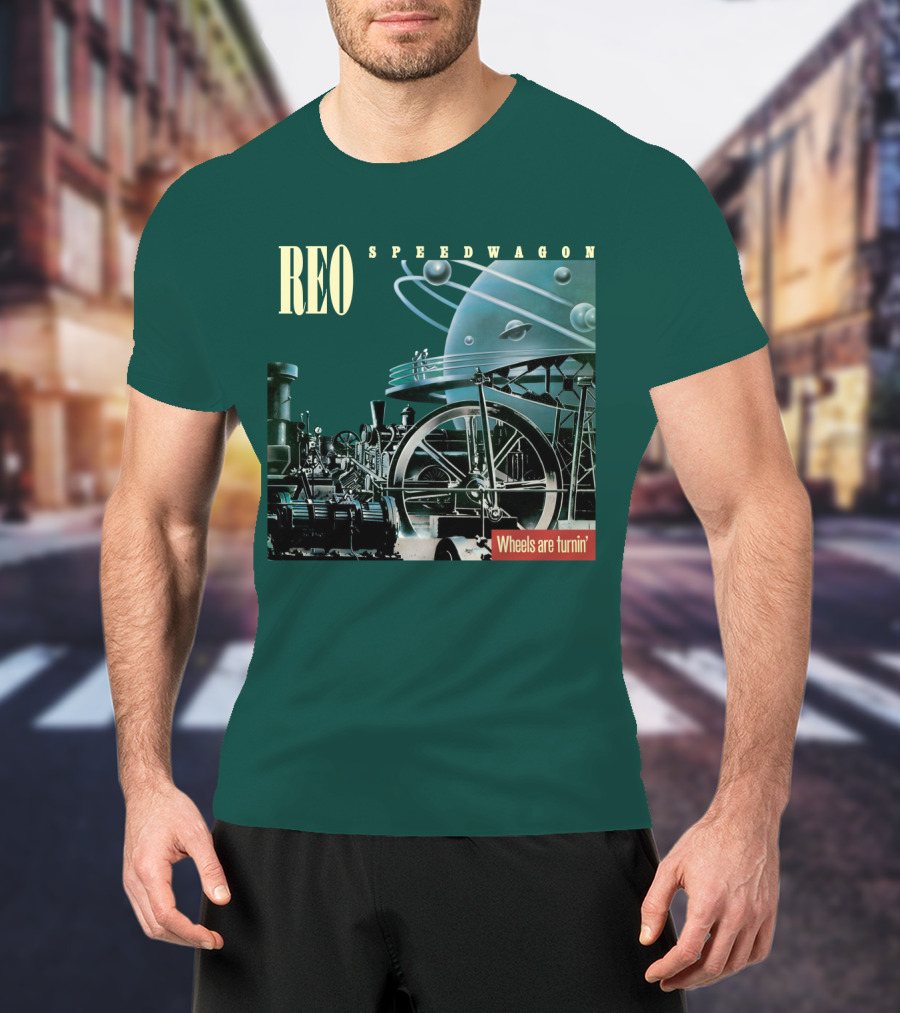 REO Speedwagon Wheels Are Turnin' Album Cover T-Shirt