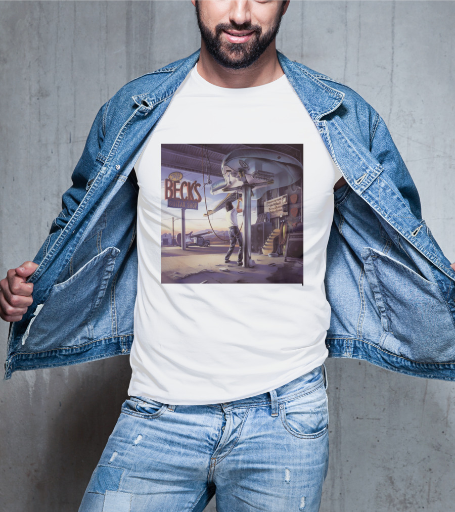Jeff Beck Guitar Shop Playing On Air Performance Guitar Gig T-Shirt