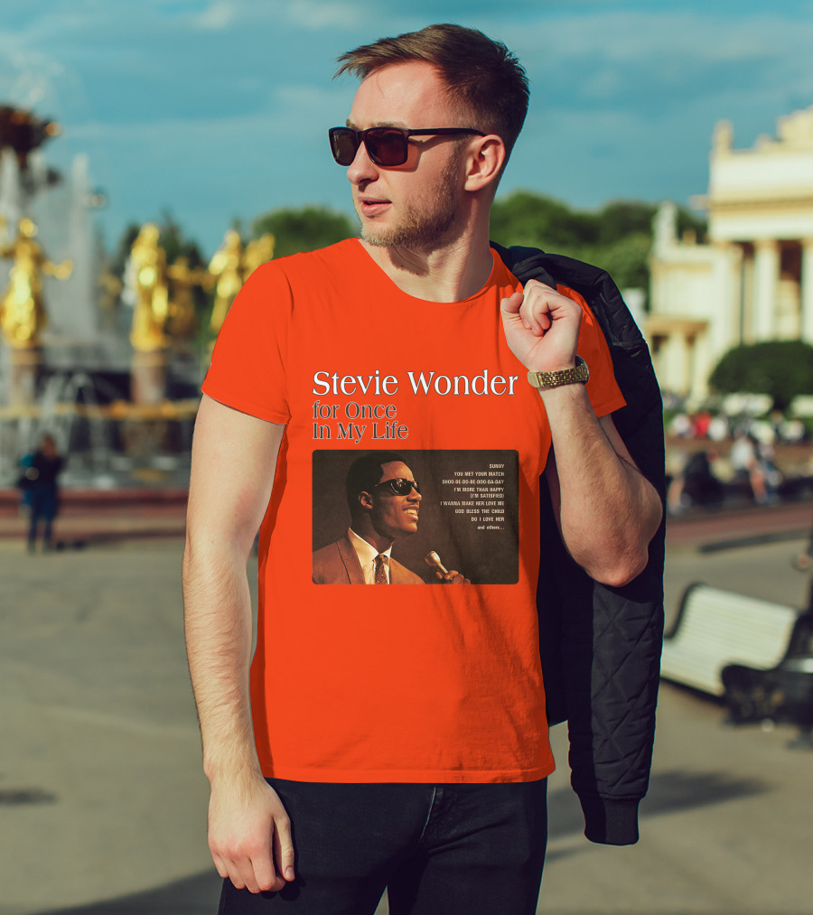 Stevie Wonder For Once In My Life Album Sunny You Met Your Match Songs T-Shirt