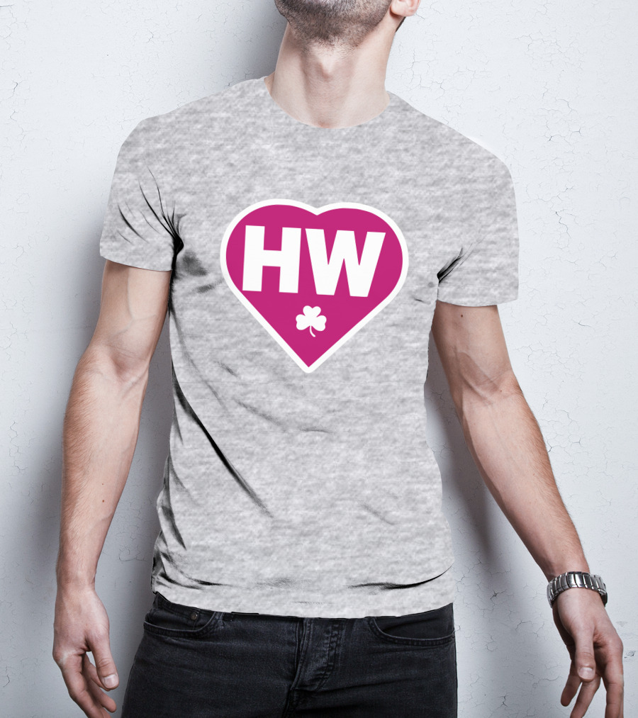 HW Heart With Shamrock Icon Celtics T-Shirt
