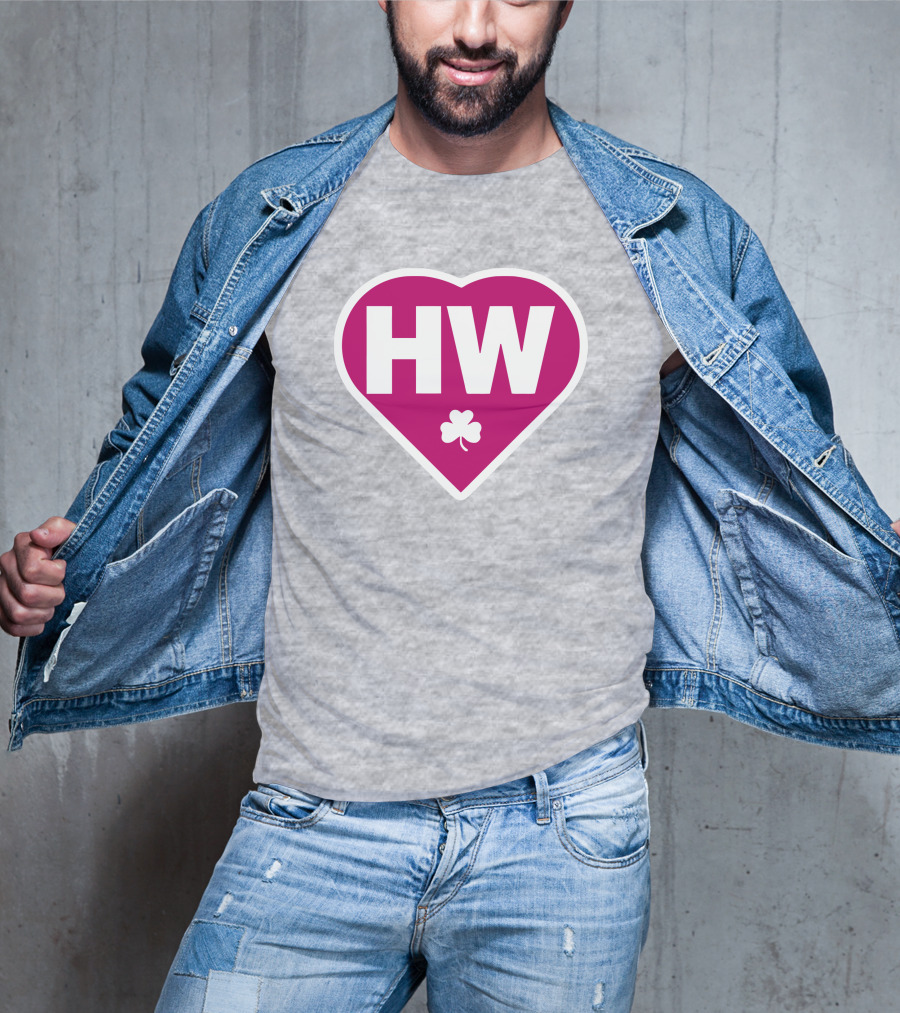 HW Heart With Shamrock Icon Celtics T-Shirt
