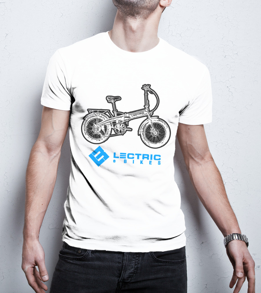 Lectric E Bikes Ride USA Retro Foldable Electric Bicycle T-Shirt