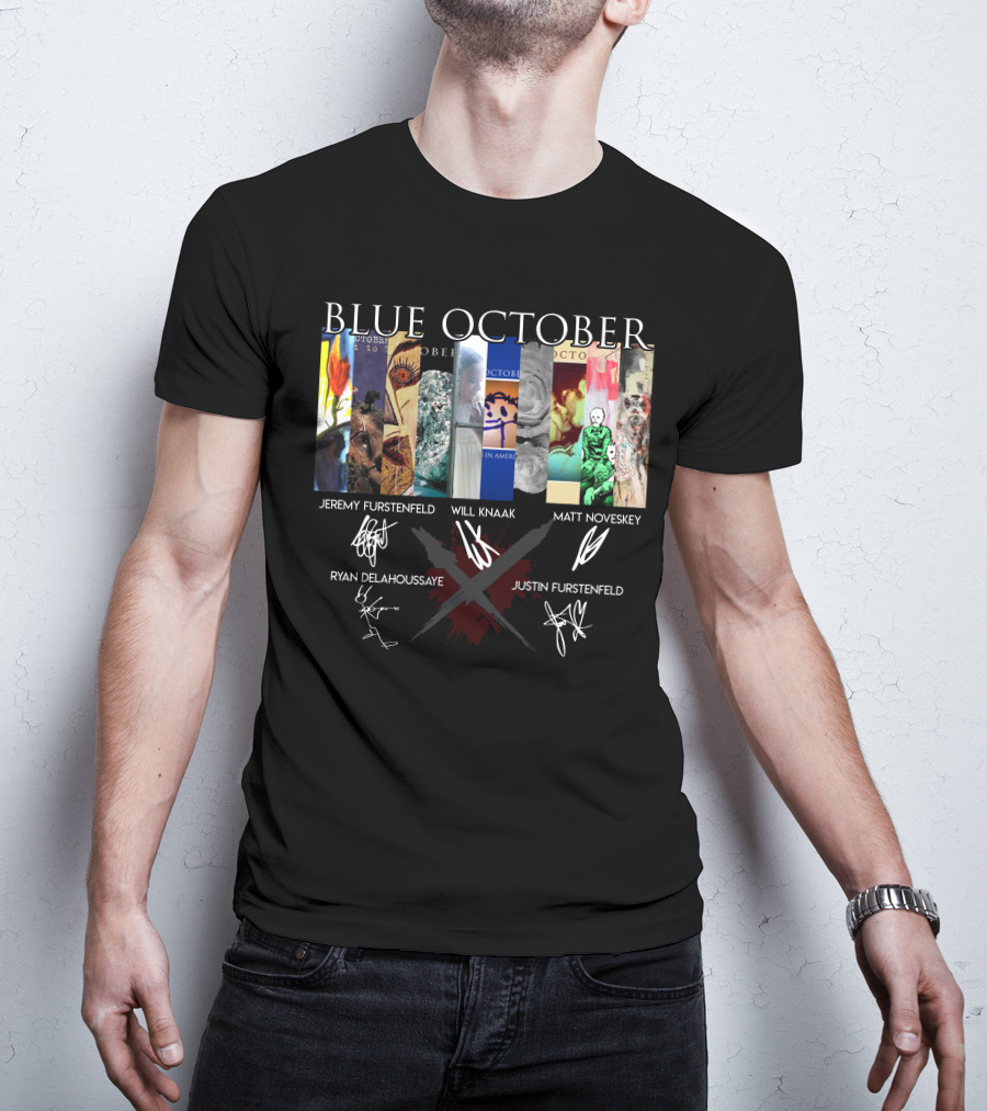 Blue October Jeremy Furstenfeld Will Knaak Matt Noveskey Ryan Delahoussaye Justin Furstenfeld T-Shirt
