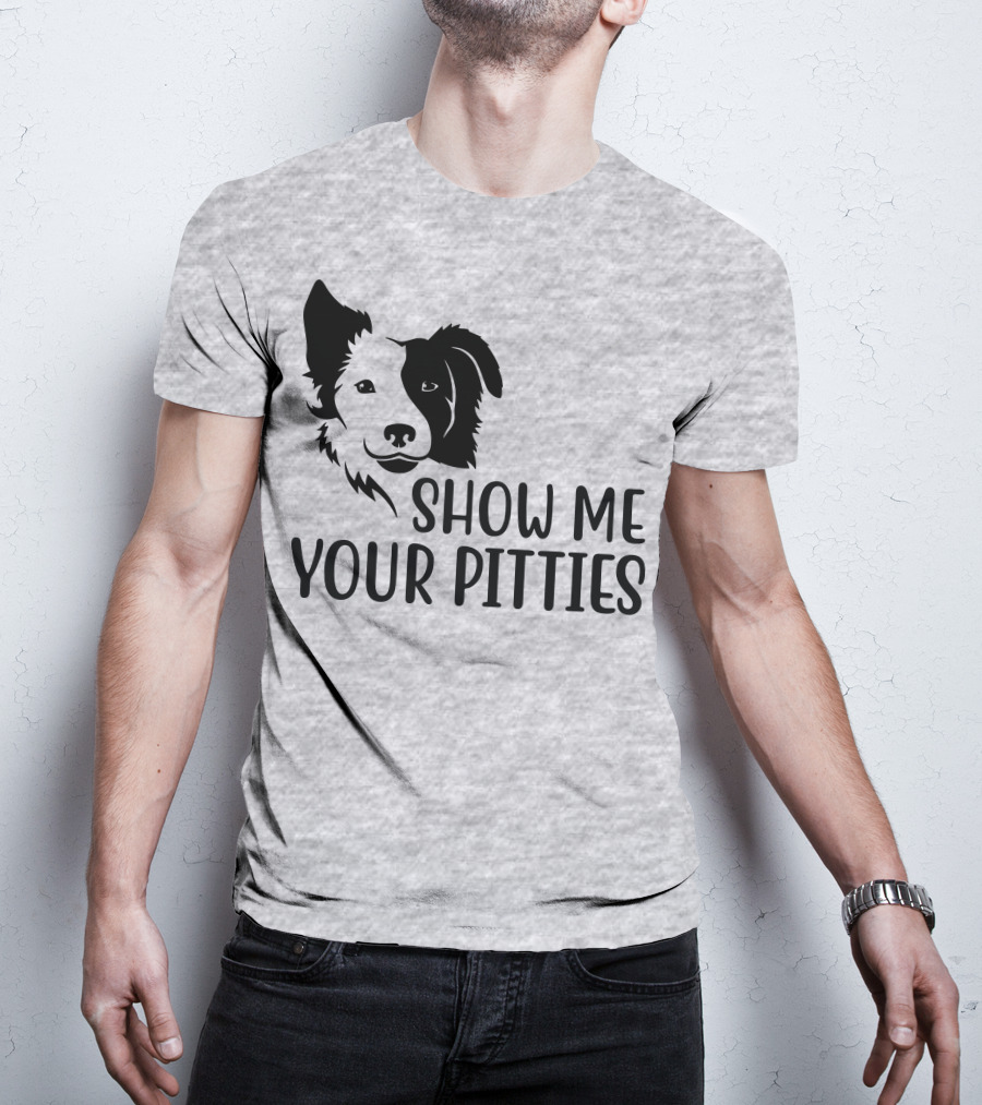 Show Me Your Pitties Dog Face Silhouette T-Shirt