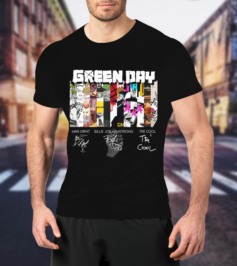 Green Day Mike Dirnt Billie Joe Armstrong Tré Cool T-Shirt