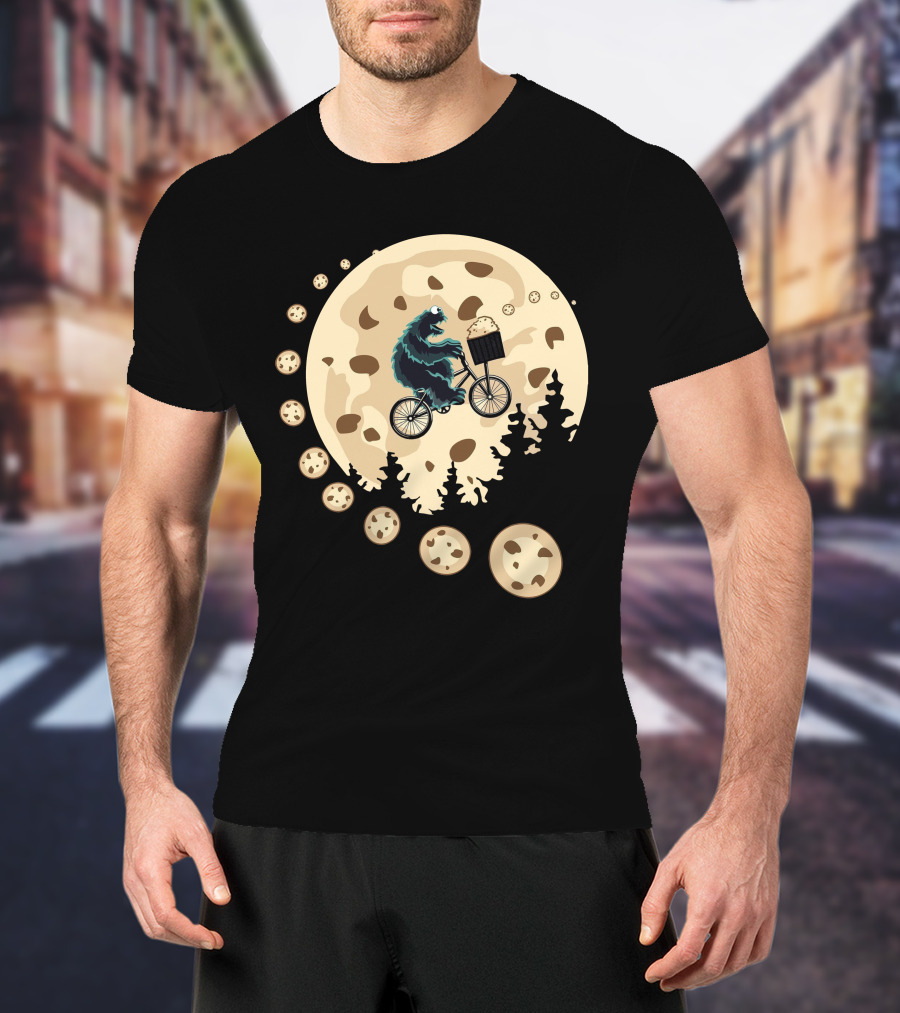 Cookie Monster Cycling Moon Adventure T-Shirt