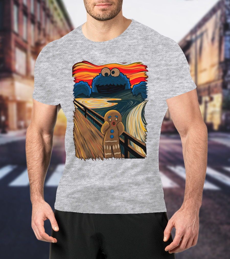 The Scream Cookie Monster Gingerbread T-Shirt