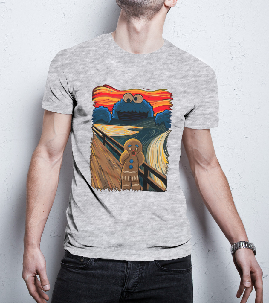 The Scream Cookie Monster Gingerbread T-Shirt