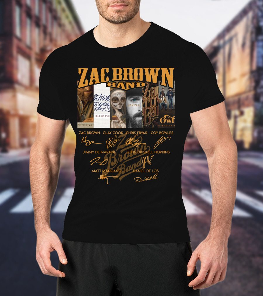 Zac Brown Band Jekyll And Hyde Album Art And Signatures T-Shirt