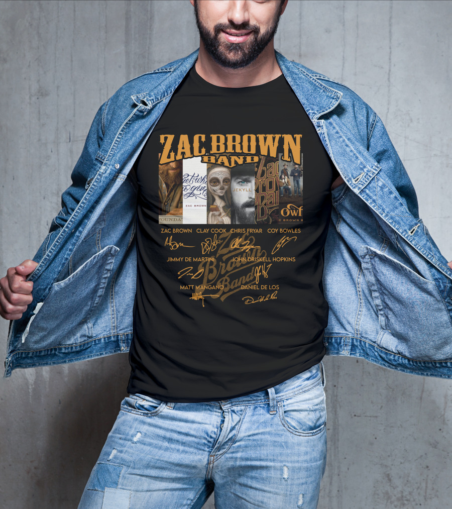 Zac Brown Band Jekyll And Hyde Album Art And Signatures T-Shirt
