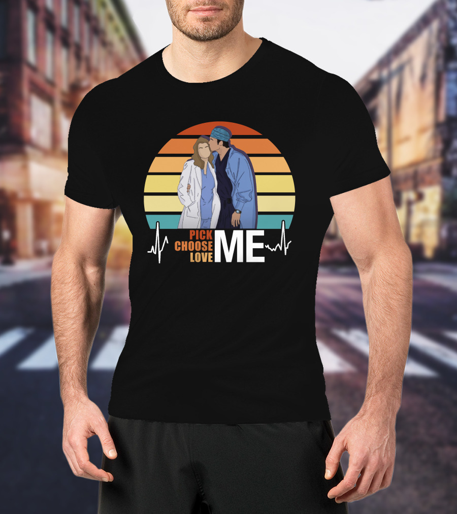 Pick Choose Love Me Grey's Anatomy Sunset T-Shirt