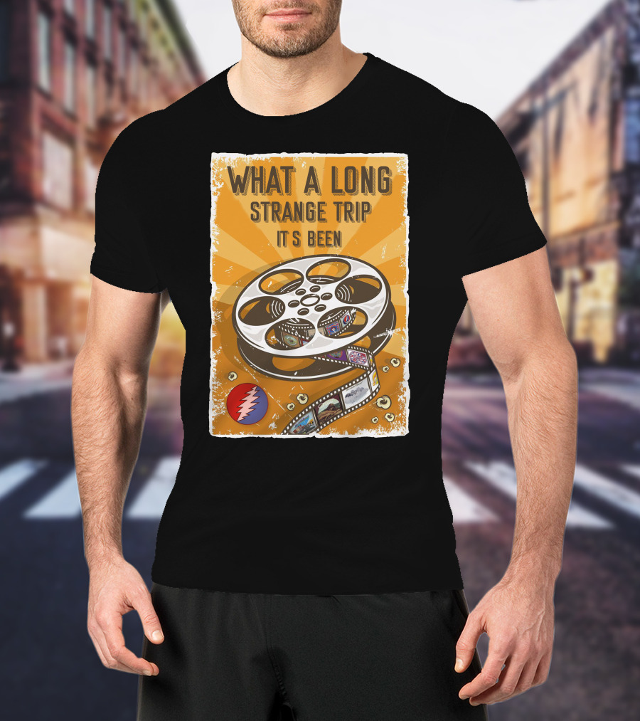 What A Long Strange Trip It's Been Grateful Dead Film Reel T-Shirt