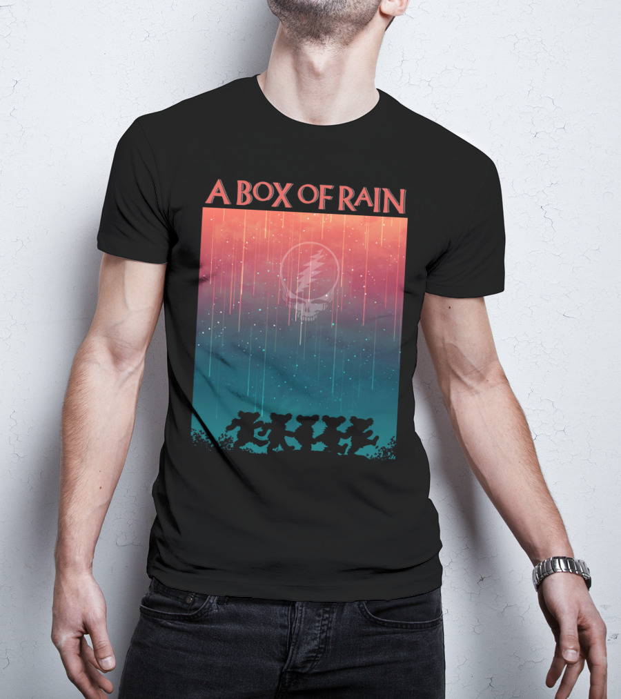 A Box Of Rain Grateful Dead Dancing Bears Steal Your Face T-Shirt
