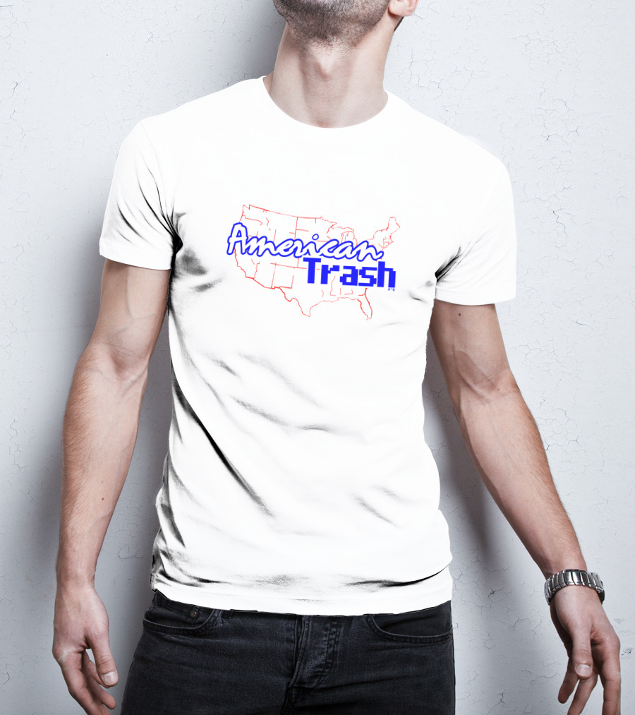 American Trash Map Outline T-Shirt